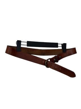 Men's Vintage Levi Straus Brown Leather Belt, Levi’s Buckle Fits 35-39” Waist
